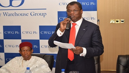 (L-r): Chief Willie Belonwu, CWG PLC’s Chairman, and Mr. Austin Okere, founder & chief executive officer, CWG PLC,  during the Company’s Annual General Meeting that held recently in Lagos